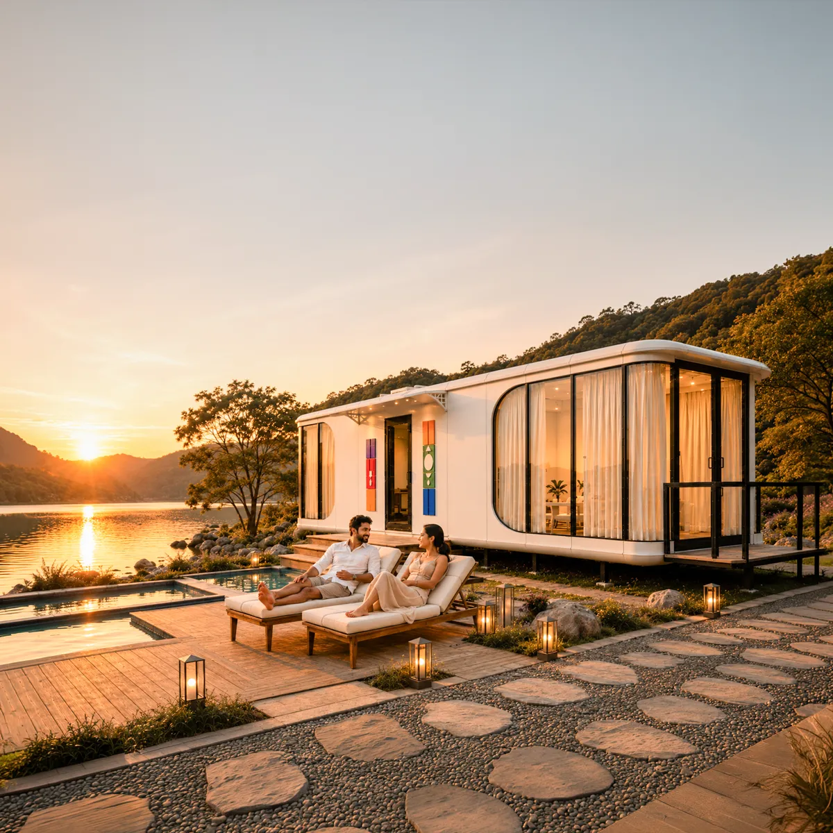 Neuvasa luxury mobile home in a mountain landscape